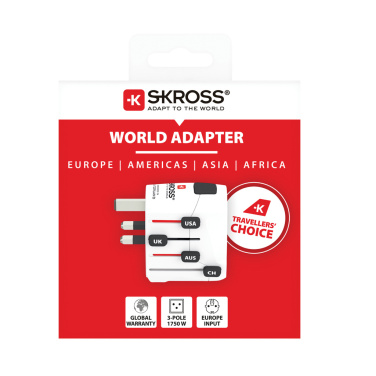 Logo trade advertising products image of: SKROSS Pro 3-Pole World Travel Adapter
