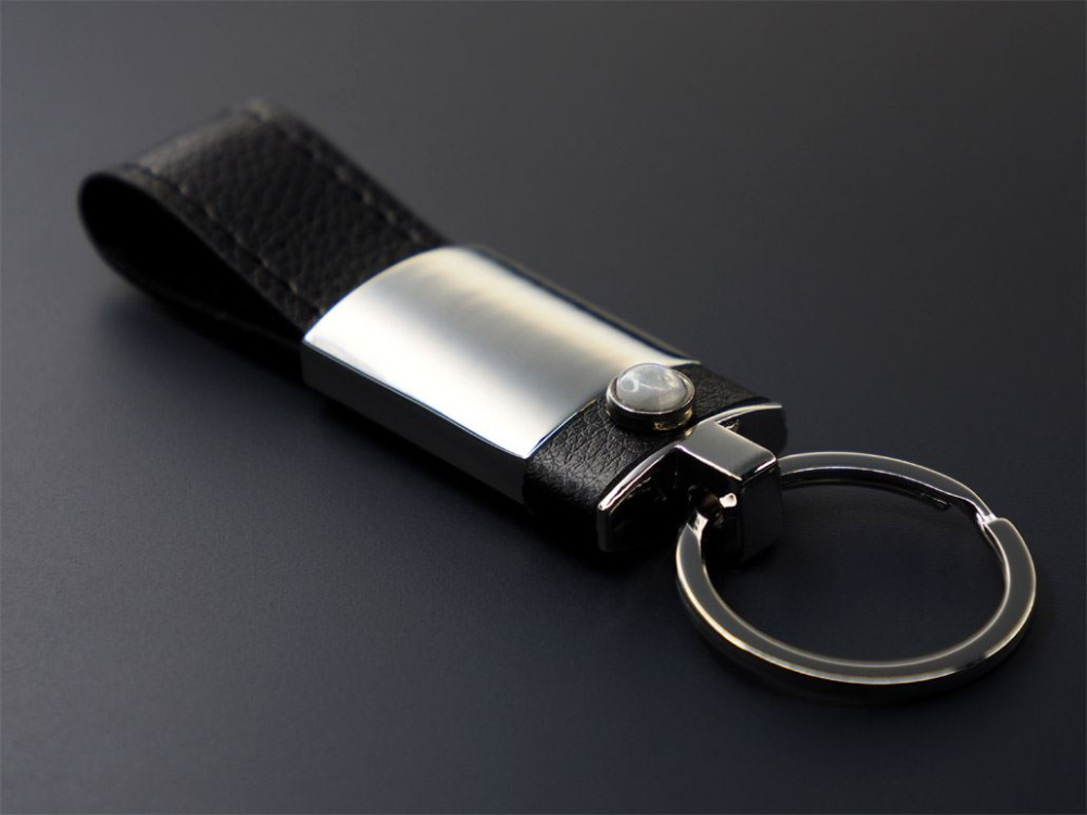 Logo trade promotional merchandise photo of: Moonstone Keyring 1295095