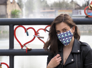 Logo trade promotional items image of: VENUS PRO cotton face mask with a pocket an HEPA filter 1378165