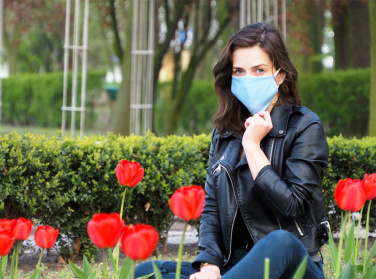 Logo trade promotional item photo of: VENUS PRO cotton face mask with a pocket an HEPA filter 1378165