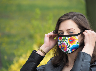 Logo trade promotional merchandise picture of: MARS PRO cotton mask (size M) with pocket and HEPA filter 1380165