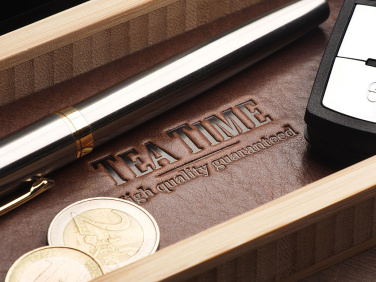 Logo trade promotional giveaways picture of: Wooden desk organiser 1852292