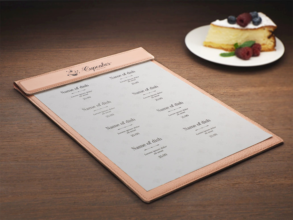 Logo trade corporate gifts picture of: Menu cover 1241281