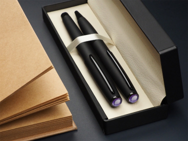 Logo trade promotional product photo of: Amethyst Pen set  1288036
