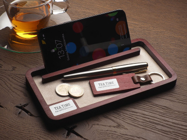 Logo trade promotional gift photo of: Wooden desk organiser 1818121