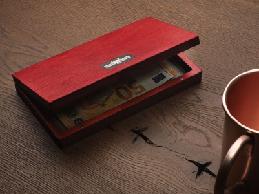 Logo trade business gifts image of: Wooden bill box 1816121