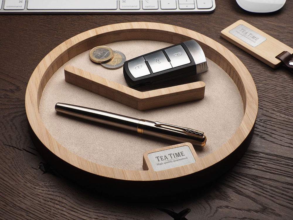 Logo trade promotional giveaway photo of: Wooden desk organiser 1817292