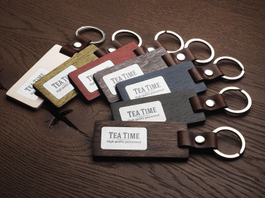 Logo trade corporate gift photo of: Wooden keyring 1853121