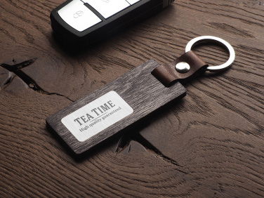 Logo trade corporate gifts picture of: Wooden keyring 1853121