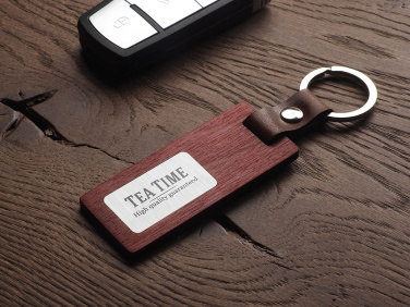 Logo trade corporate gifts picture of: Wooden keyring 1853121