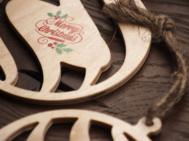 Logo trade promotional giveaway photo of: Wooden Christmas Decoration 1856121
