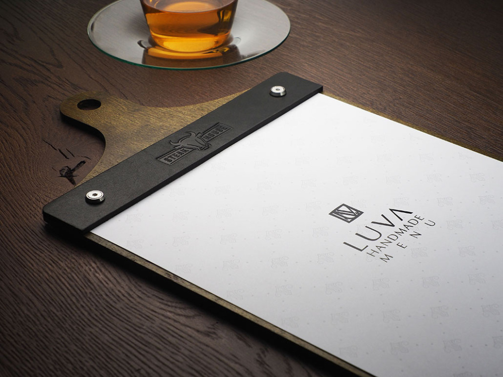 Logo trade business gift photo of: Menu cover 1861121