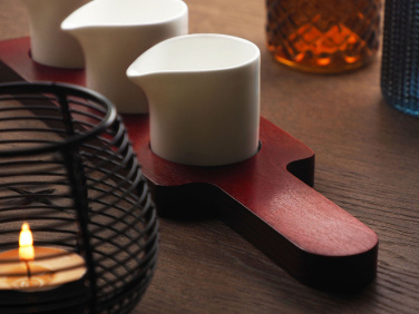 Logo trade corporate gifts picture of: Wooden 3 Shot Serving Board 1863121