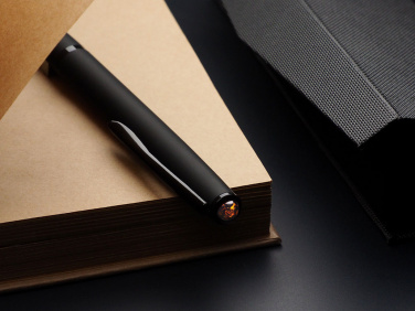 Logo trade promotional gifts picture of: Ball pen with AMBER stone 2070036