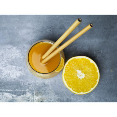 Logo trade promotional giveaway photo of: ECO Bamboe Straw Set bamboo straws