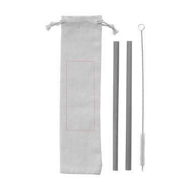 Logo trade promotional merchandise photo of: ECO Bamboe Straw Set bamboo straws