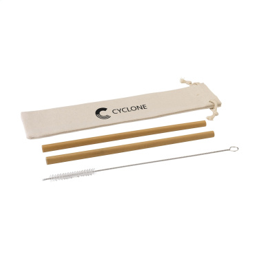 Logo trade promotional giveaway photo of: ECO Bamboe Straw Set bamboo straws