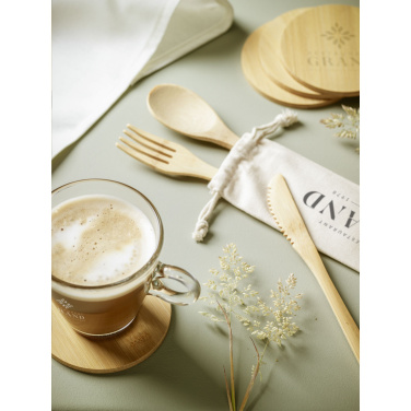 Logo trade promotional gift photo of: Bambu Cutlery Set