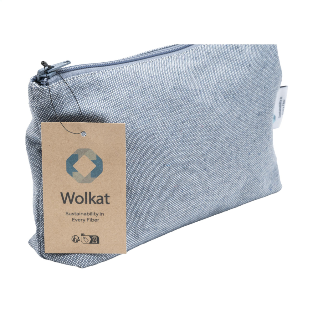 Logo trade promotional item photo of: Wolkat Safi Recycled Textile Cosmetic Bag
