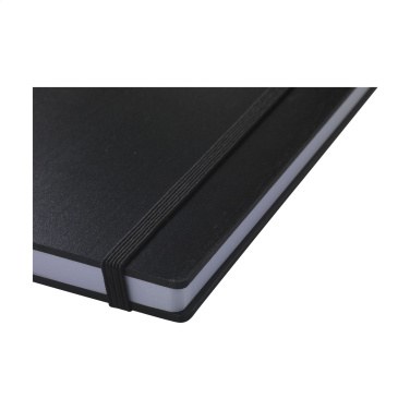 Logo trade promotional giveaways image of: Bamboo Journal Naked Spine Paper Notebook Black A5
