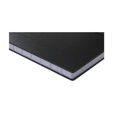 Logotrade promotional product image of: Bamboo Journal Naked Spine Paper Notebook Black A5