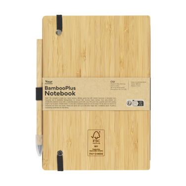 Logo trade promotional items picture of: BambooPlus Paper Notebook A5 - Inkless Pen