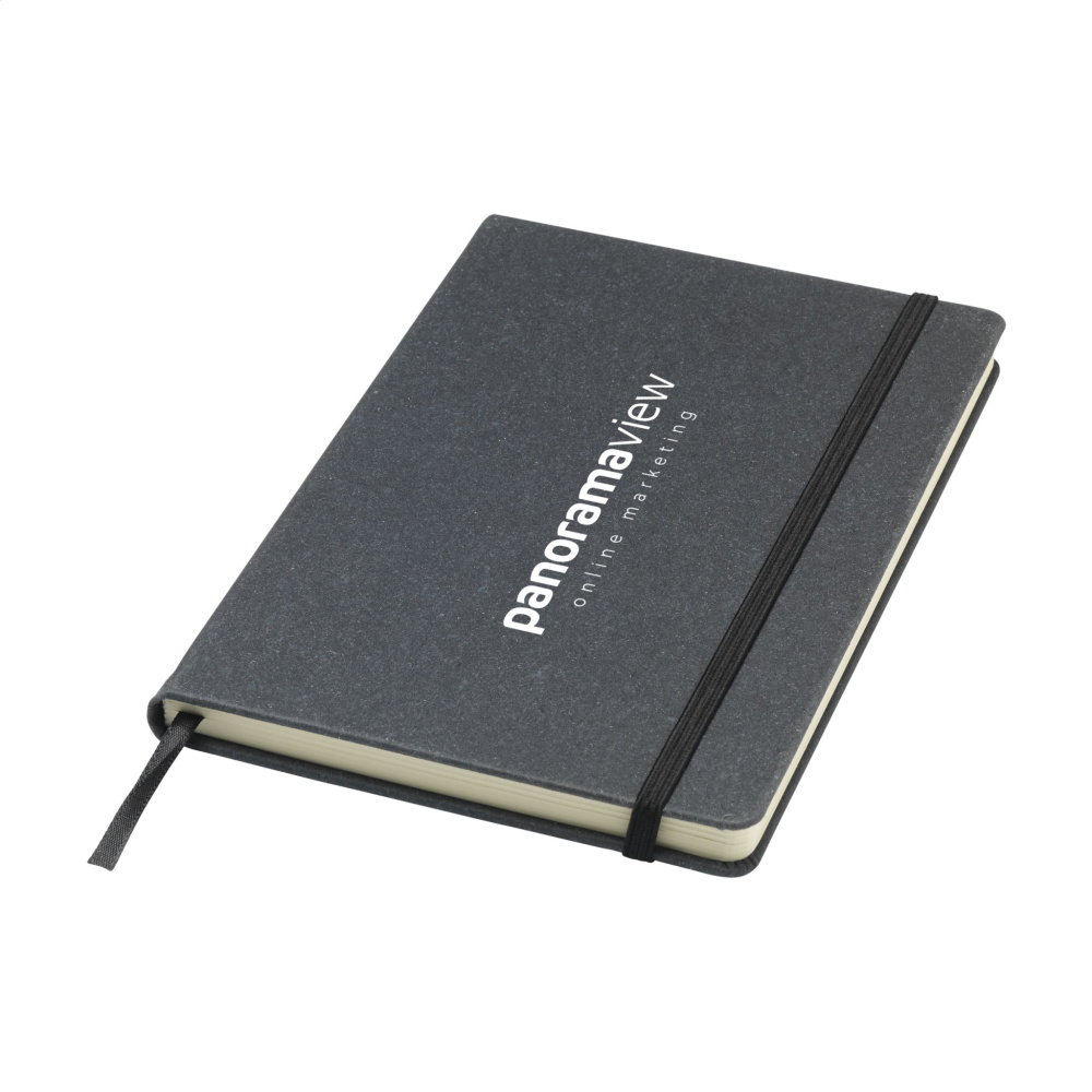 Logo trade promotional giveaways picture of: Montana Recycled Leather Paper Notebook A5