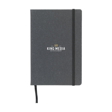 Logotrade advertising products photo of: Montana Recycled Leather Paper Notebook A5