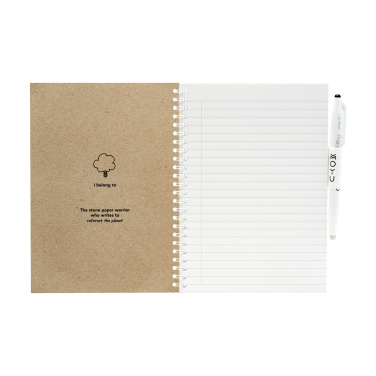 Logotrade corporate gift image of: MOYU Erasable Stone Paper Notebook CraftCover 18 pages