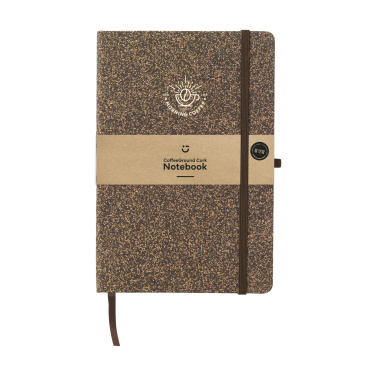 Logo trade advertising products picture of: CoffeeGround Cork Paper Notebook A5