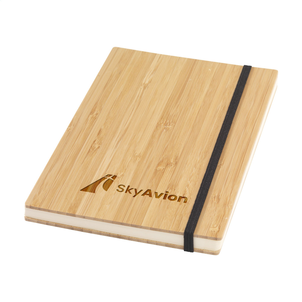 Logotrade corporate gift picture of: Bamboo Journal Naked Spine Paper Notebook A5