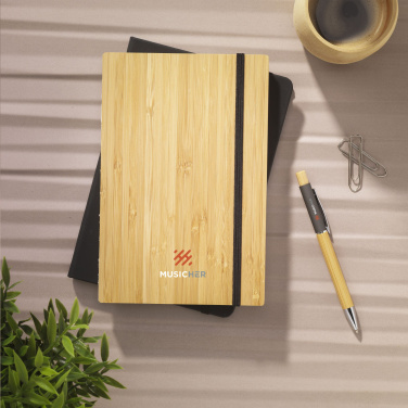 Logo trade promotional gifts picture of: Bamboo Journal Naked Spine Paper Notebook A5