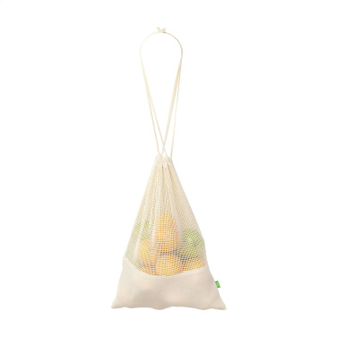Logotrade promotional item picture of: Natura Organic GOTS Mesh Bag (120 g/m²) fruit bag