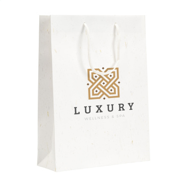 Logo trade advertising product photo of: Leaf It Bag recycled with straw fibres (180 g/m²) L