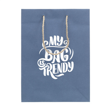 Logo trade corporate gifts image of: Leaf It Bag recycled with jeans fibres (180 g/m²) M