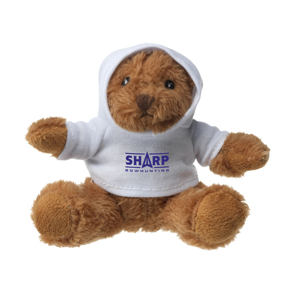 Logotrade promotional item picture of: HoodedBear bear cuddle toy