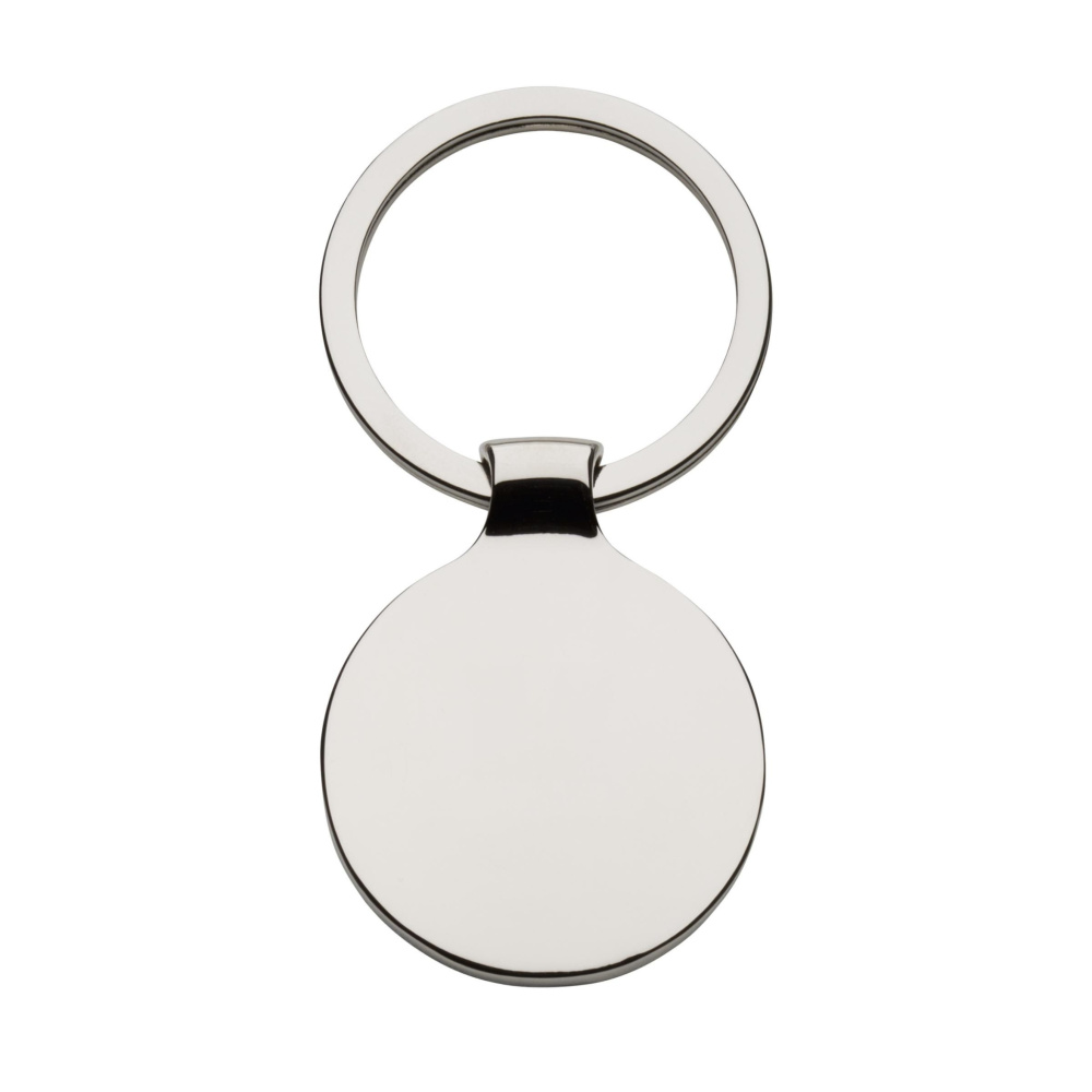 Logo trade business gifts image of: KeyTag Circle keyring