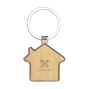 Logo trade promotional merchandise image of: Casa bamboo keyring