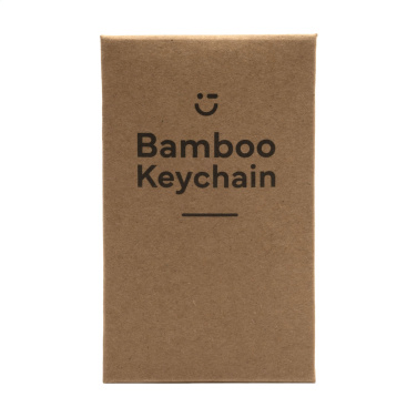 Logo trade promotional items image of: Bamboo Key Circle keyring