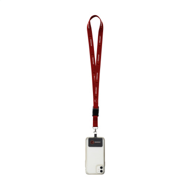 Logo trade business gifts image of: Lanyard Sublimatie Buckle RPET 2 cm with Patch keycord