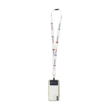 Logo trade promotional merchandise picture of: Lanyard Sublimation Safety RPET 2 cm with Patch