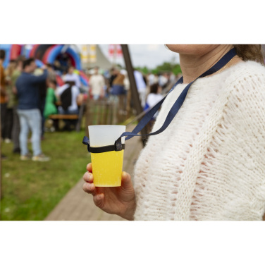 Logotrade advertising product picture of: Lanyard Sublimation RPET 1.5 cm with Cup holder