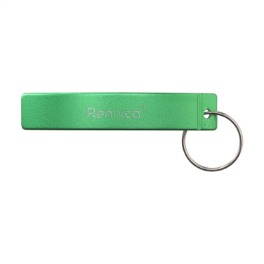 Logotrade promotional giveaway image of: Alu Opener GRS Recycled keyring