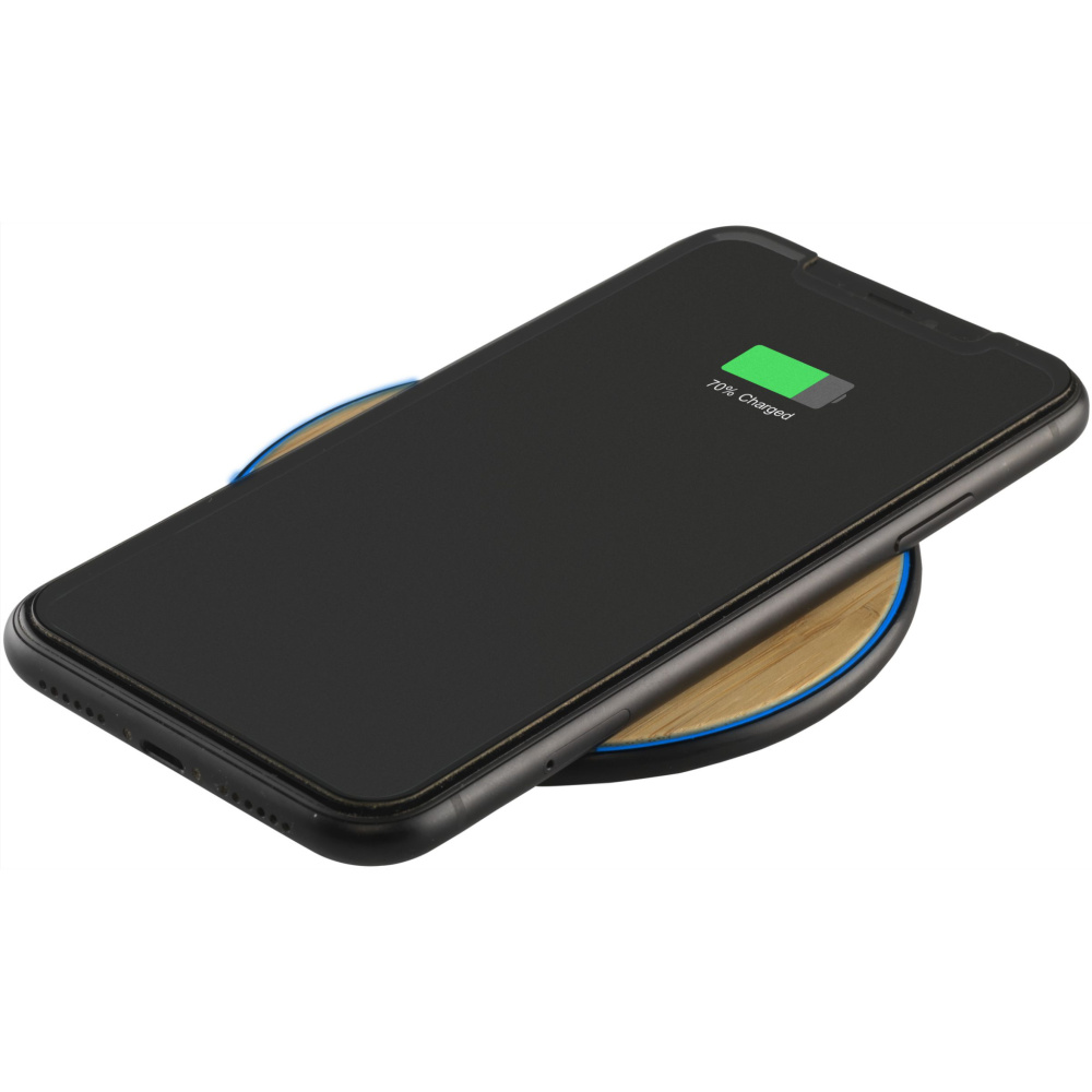 Logotrade promotional giveaway image of: Bamboo 10W Wireless Charger wireless fast charger