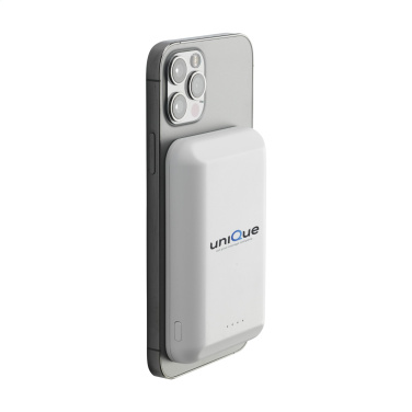 Logo trade corporate gifts image of: Force Magnetic RCS Recycled Wireless Powerbank 5000