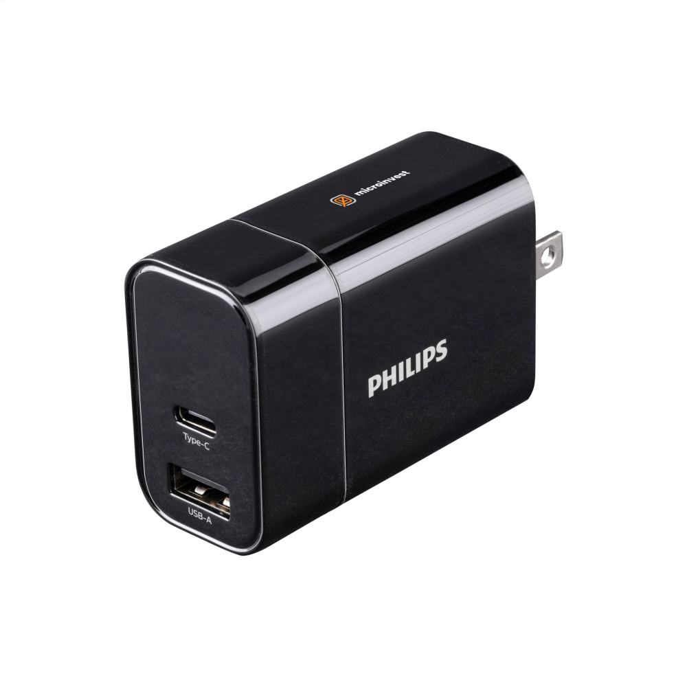 Logo trade promotional gifts picture of: Philips Travel Charger