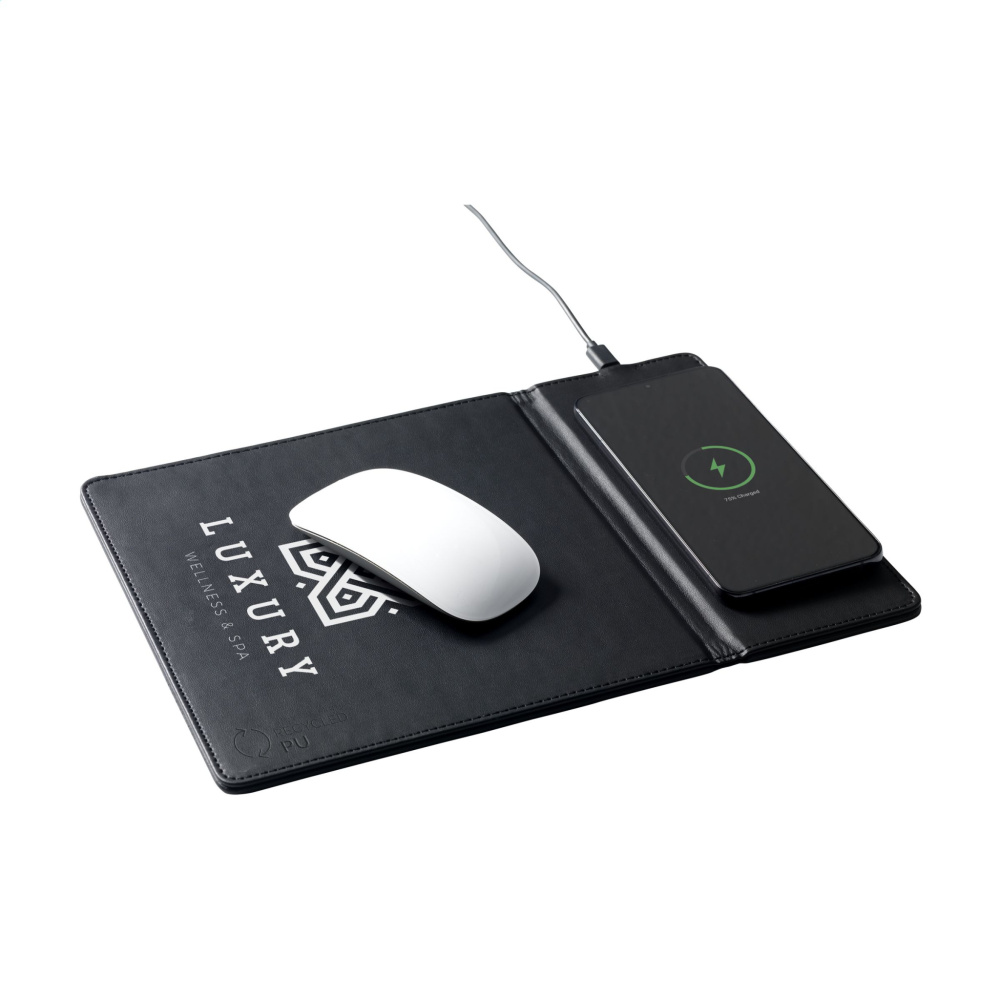 Logotrade promotional merchandise photo of: RCS Recycled Wireless Charging Mousepad