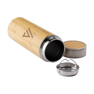 Logo trade promotional giveaways image of: Osaka 360 ml bamboo thermo bottle/thermo cup