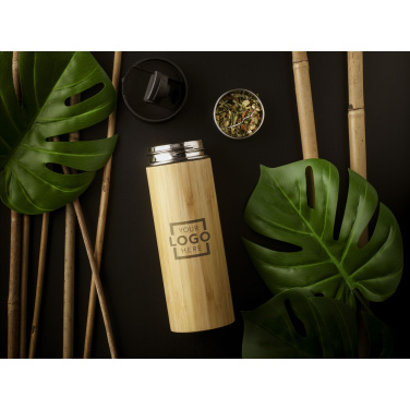 Logotrade advertising product image of: Sakura 360 ml bamboo thermo bottle/thermo cup