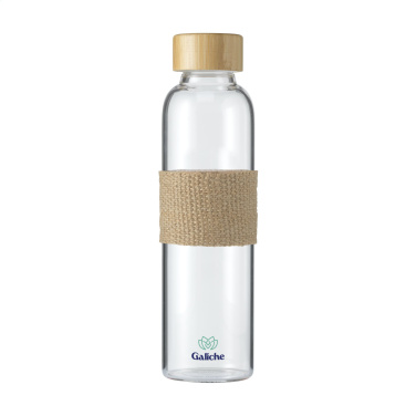 Logotrade advertising products photo of: Senga Glass Bamboo 500 ml drinking bottle